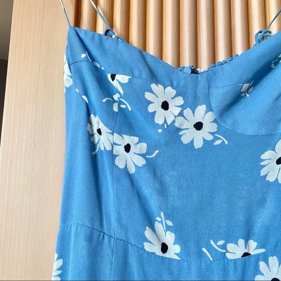 Reformation juliette midi dress blue florals - Picture 7 of 11